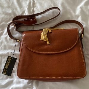 Sasha Leather Purse with Jaguar